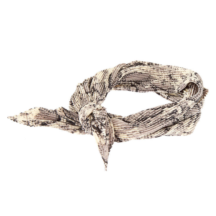 Claire's Bandeau bandana imprimé peau de serpent effet plissé
