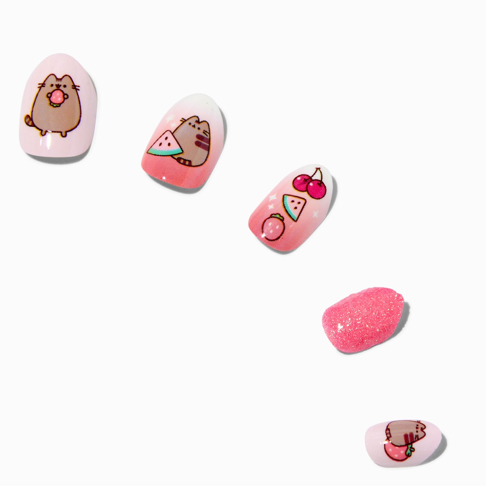 Pusheen® Fruits Press On Faux Nail Set - 20 Pack,