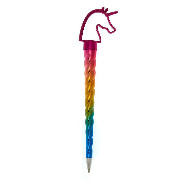 Stylo licorne arc-en-ciel,