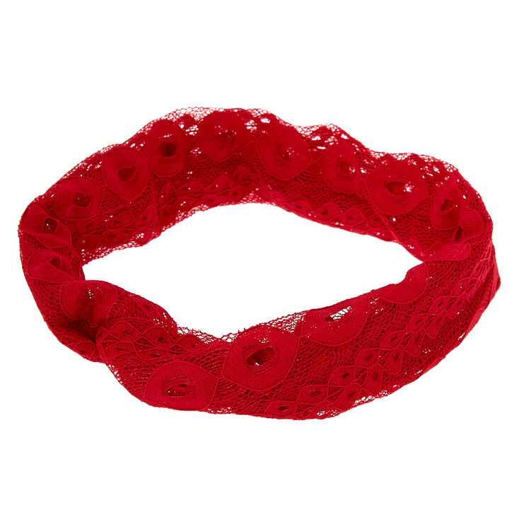 Claire's Bandeau en dentelle bordeaux