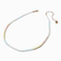 Pastel Beaded Chain Necklace,