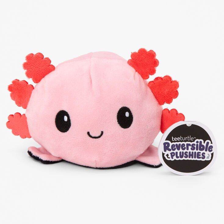 TeeTurtle&trade; Reversible Plushies Black &amp; Pink Axolotl,