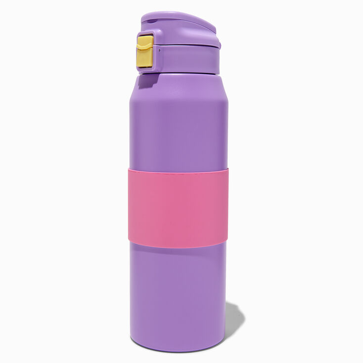 Pink &amp; Purple Colourblock Stainless Steel Water Bottle,