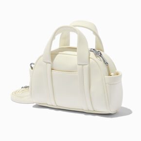 White Puffy Crossbody Bag,