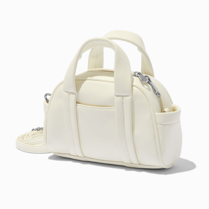 White Puffy Crossbody Bag,