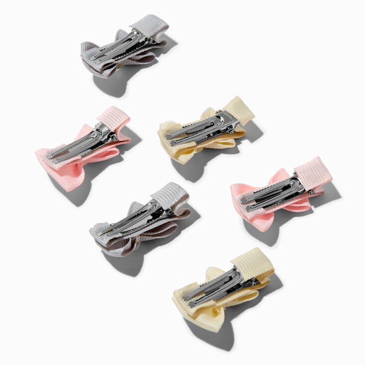 Claire&#39;s Club Gem Mini Hair Bow Clips - 6 Pack,