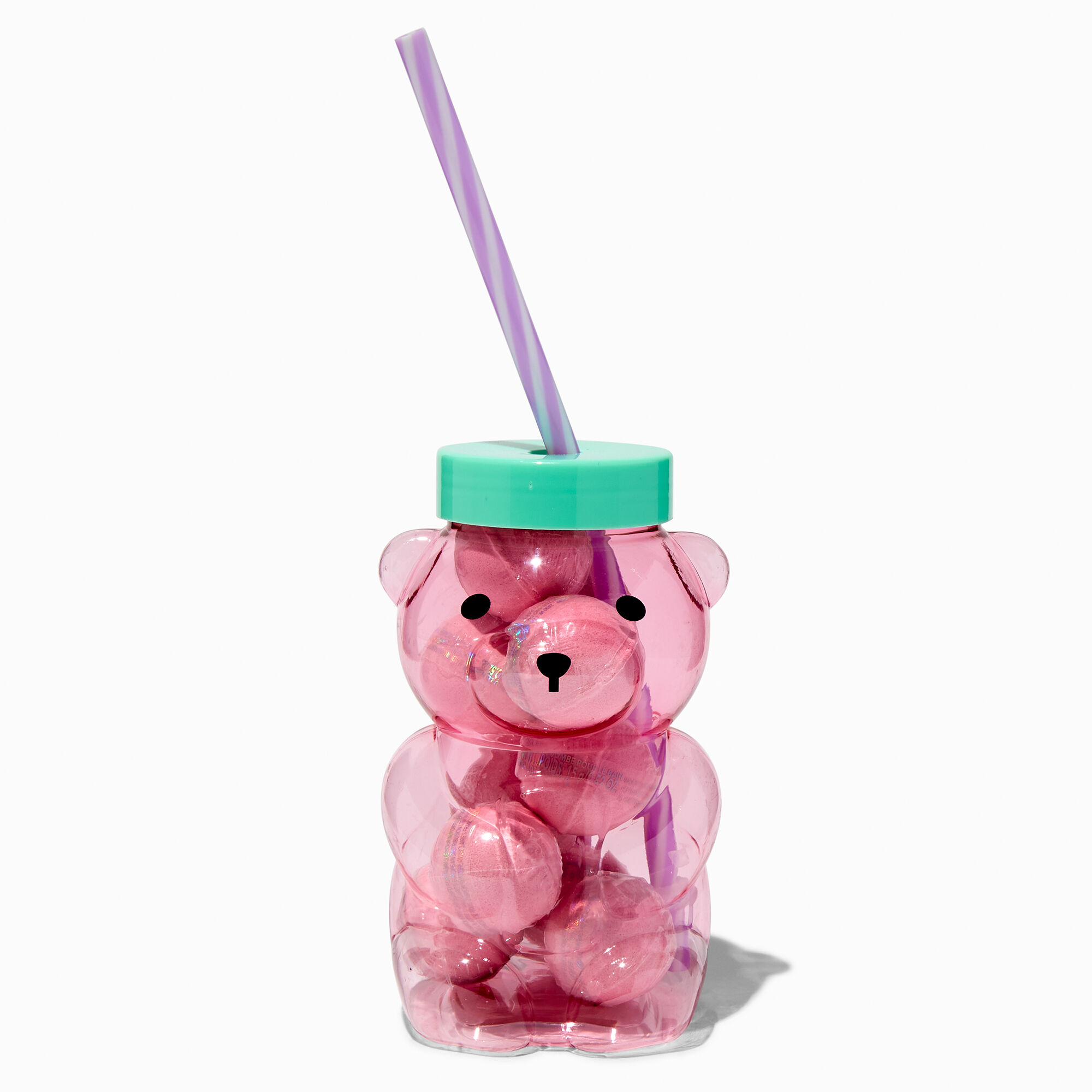 View Claires Bear Tumbler Bath Bomb Set 10 Pack Pink information