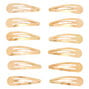 Rose Gold Snap Hair Clips - 12 Pack,