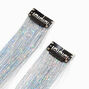 Silver Tinsel Faux Hair Clips - 2 Pack,