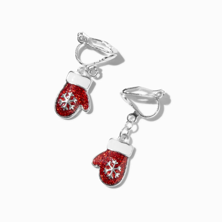Mittens Clip-On Earrings,