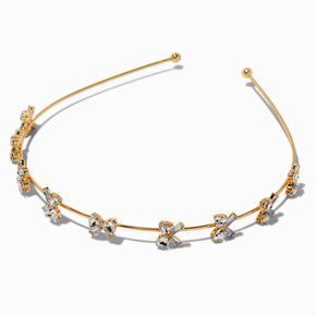 Gold Rhinestone Bow Headband,