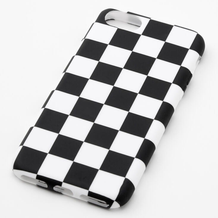 Black &amp; White Checkered Phone Case - Fits iPhone 6/7/8/SE,