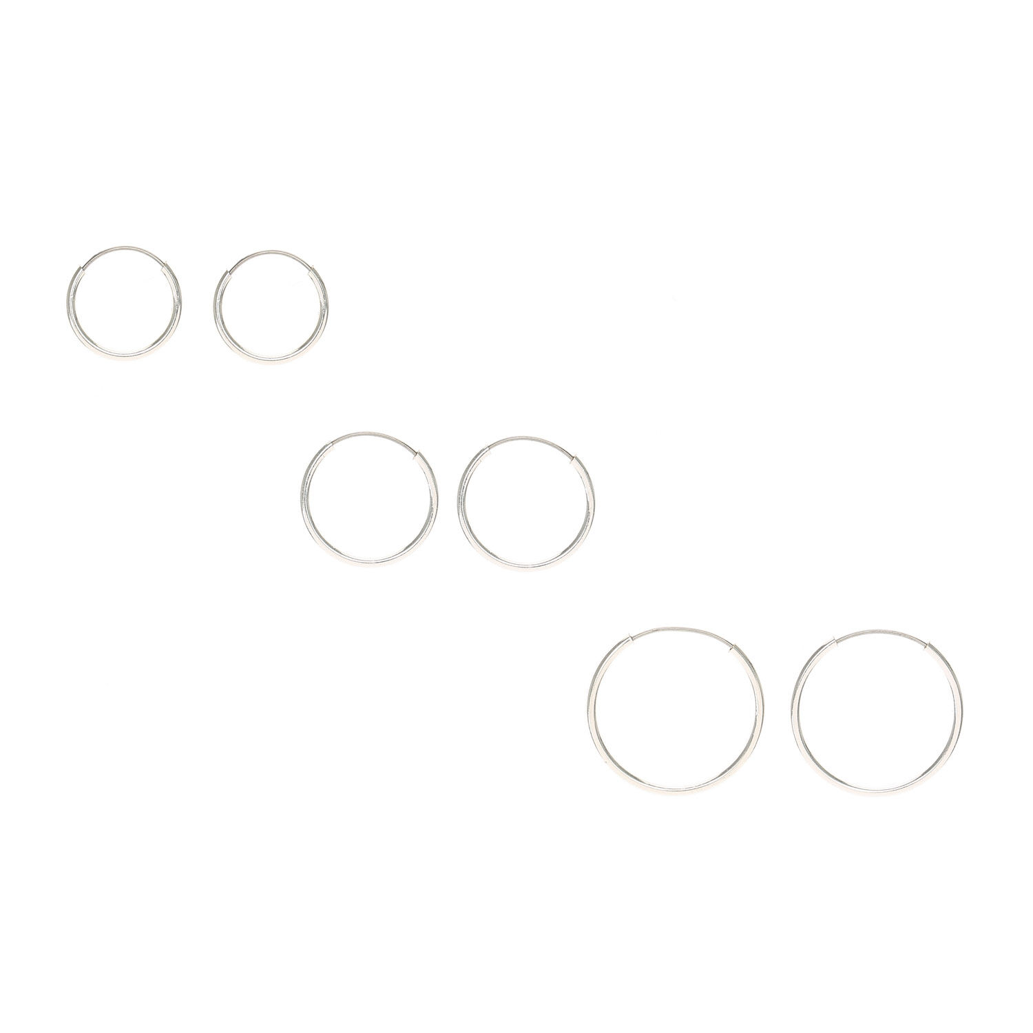 Claire's silver hoops top