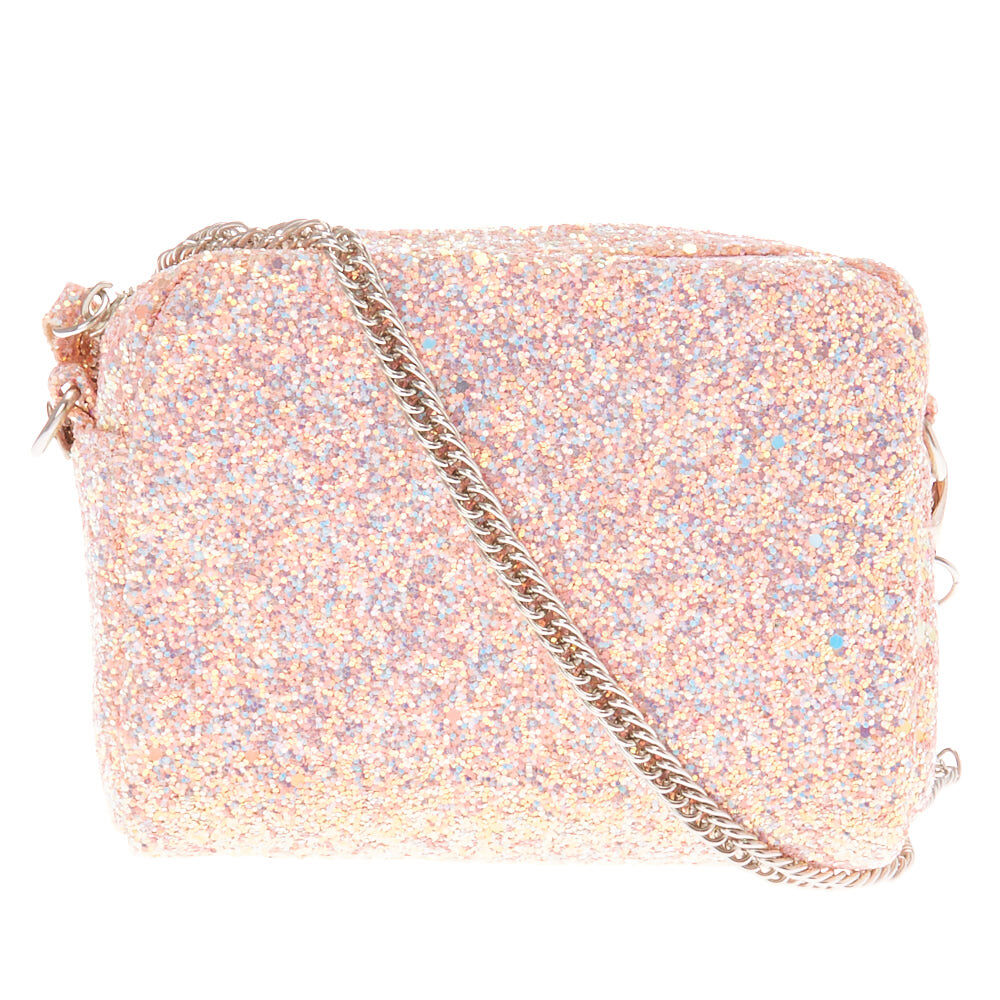Glitter pink bag sales