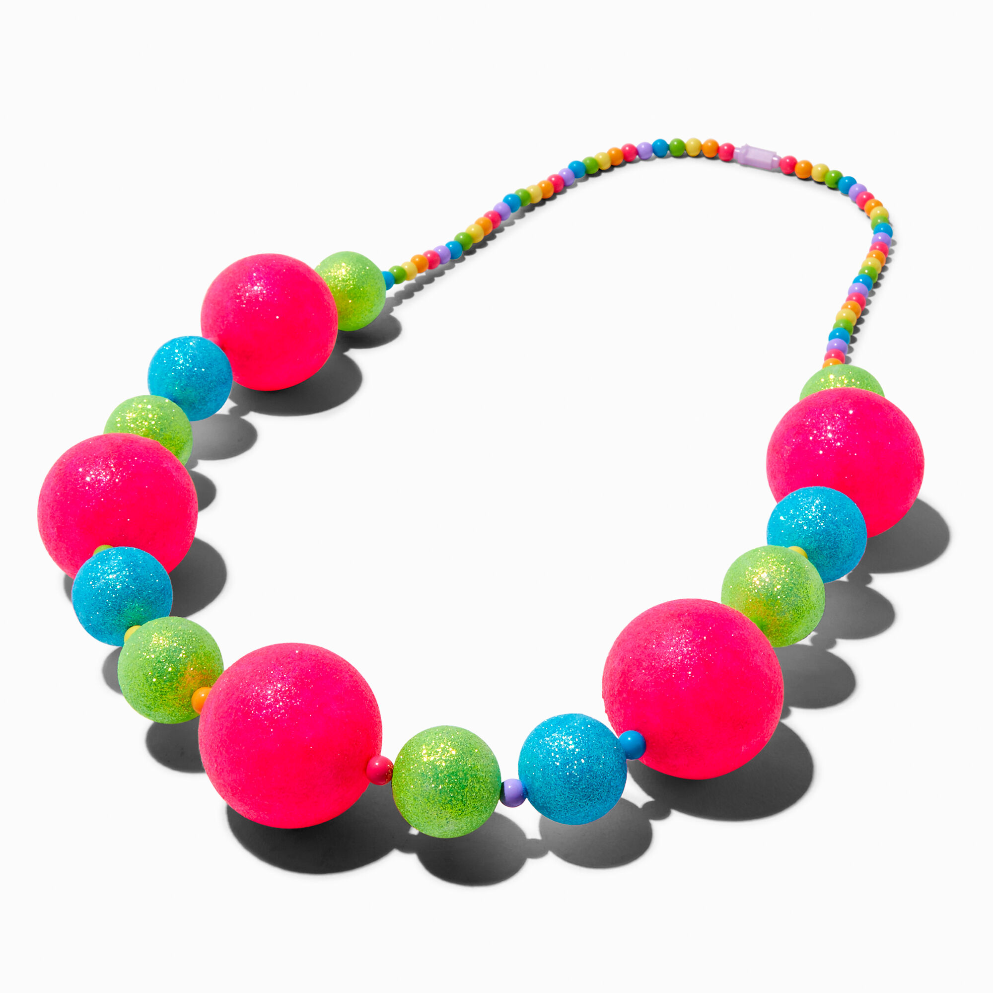 Collier grosses boules de Noël aux couleurs vives,