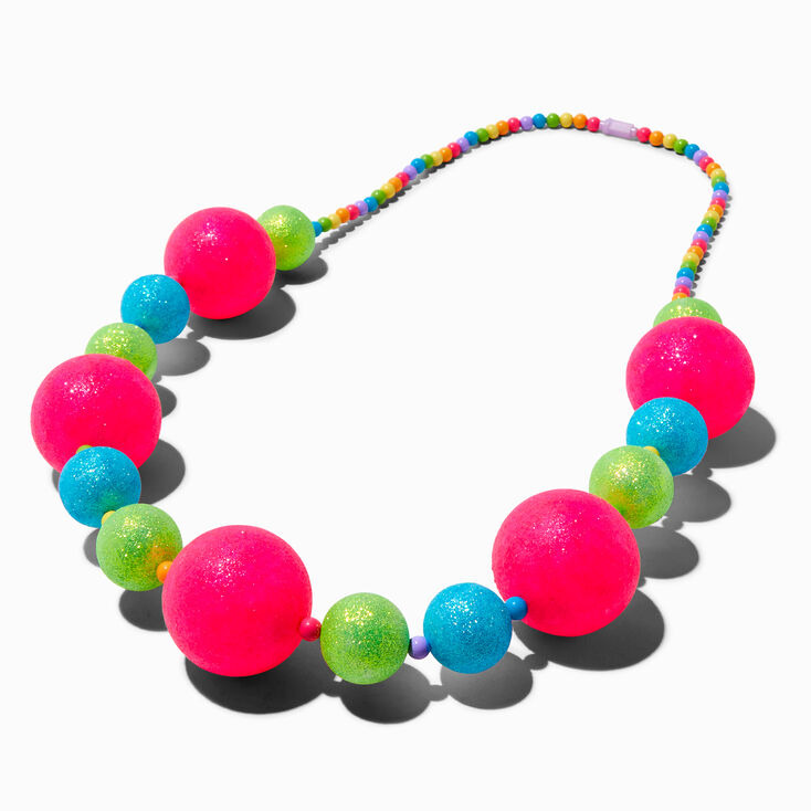Neon Bright Large Bauble Necklace,