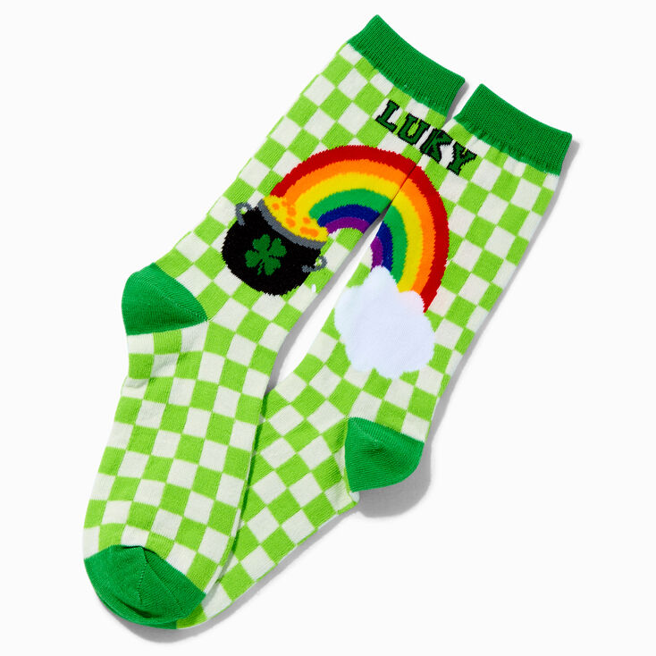 St. Patrick&#39;s Day Pot O&#39; Gold Crew Socks,