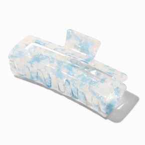 Blue Tortoiseshell Large Rectangular Hair Claw,