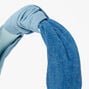 Two-Tone Blue Chambray Knotted Headband,