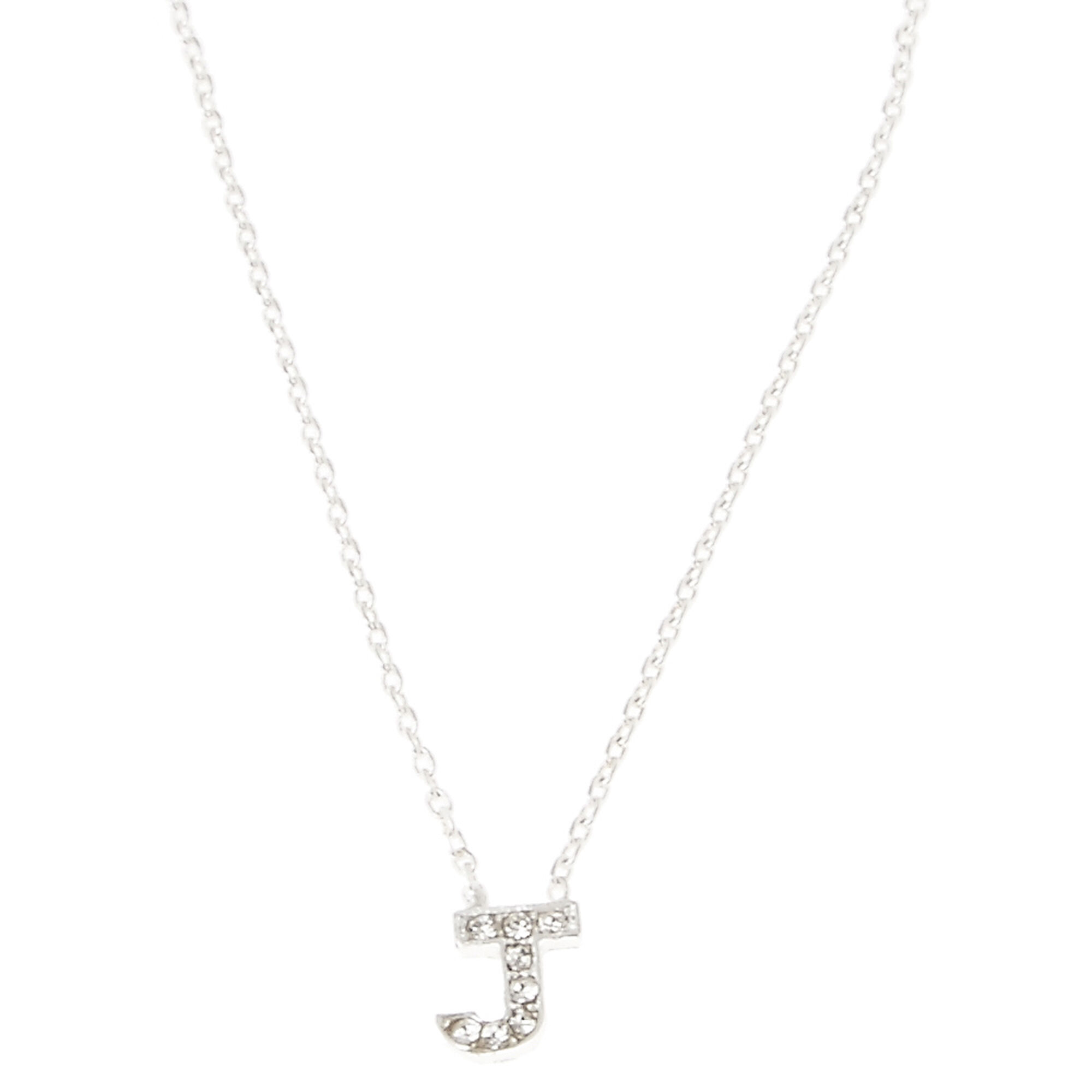 Silver Initial Pendant Necklace J Claire S Silver Initial Pendant Necklace J