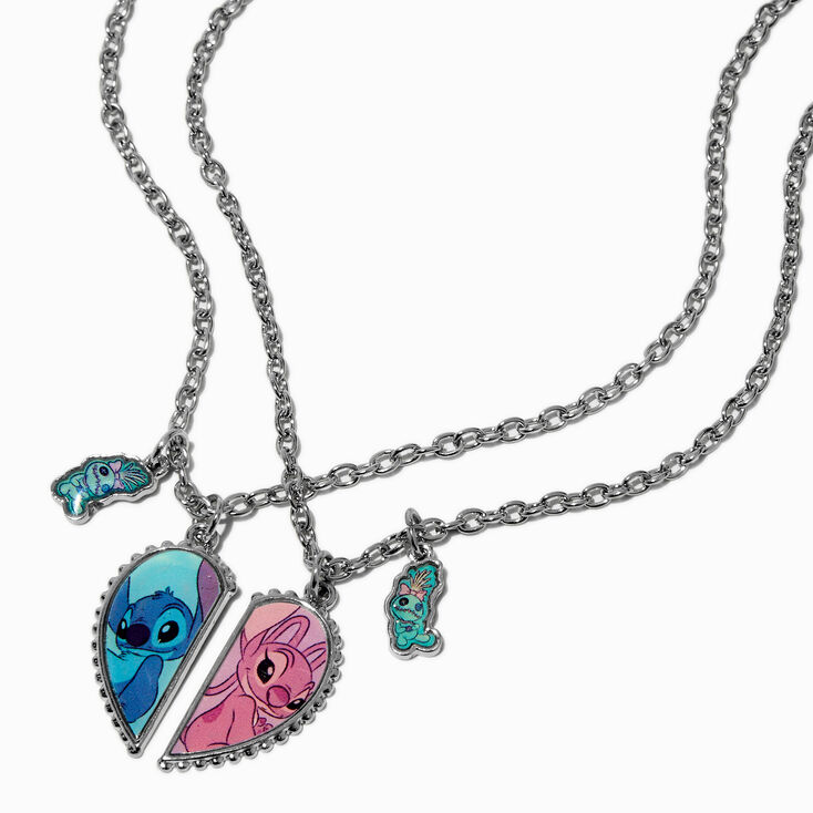 Lot de colliers &agrave; pendentif c&oelig;ur fendu BFF en exclusivit&eacute; chez Claire&#39;s Disney Stitch - Lot de 2,
