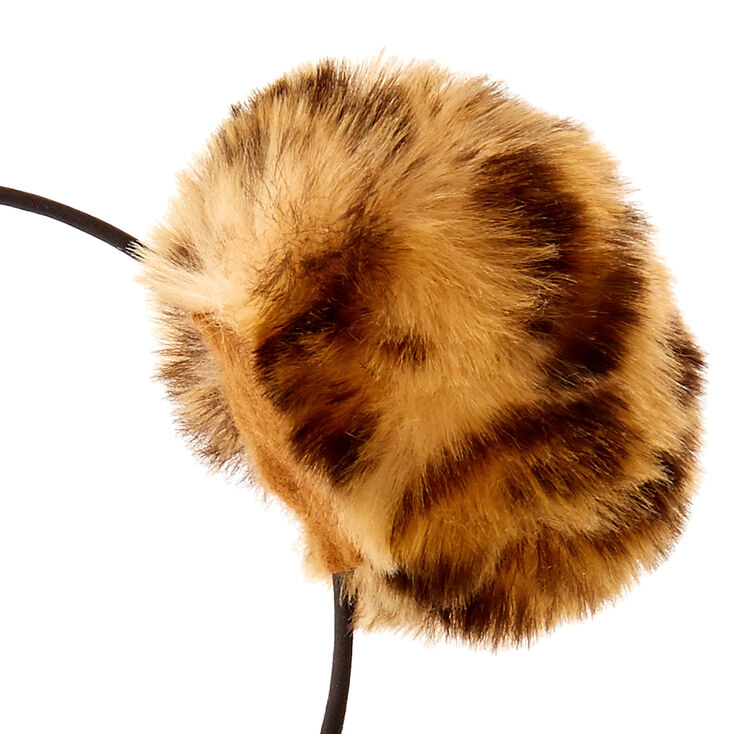 Leopard Pom Pom Headband,