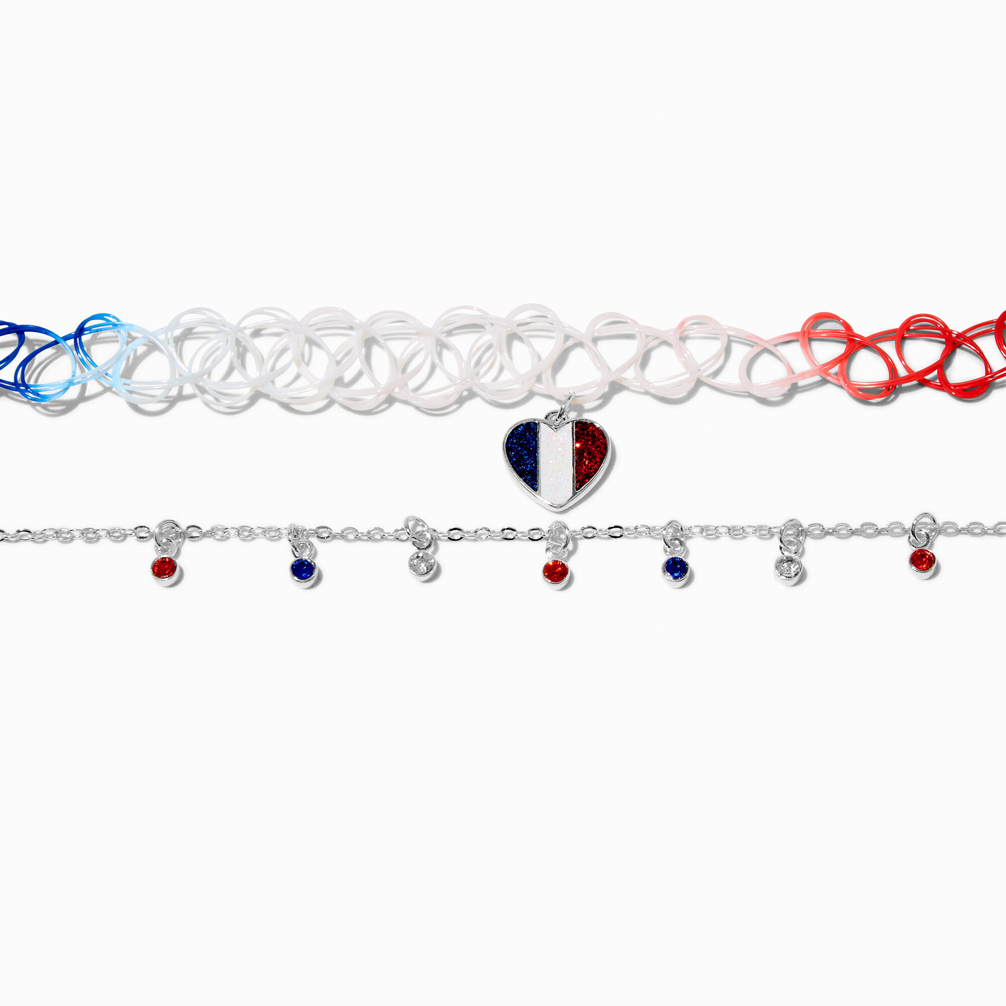 Red white and blue choker sales