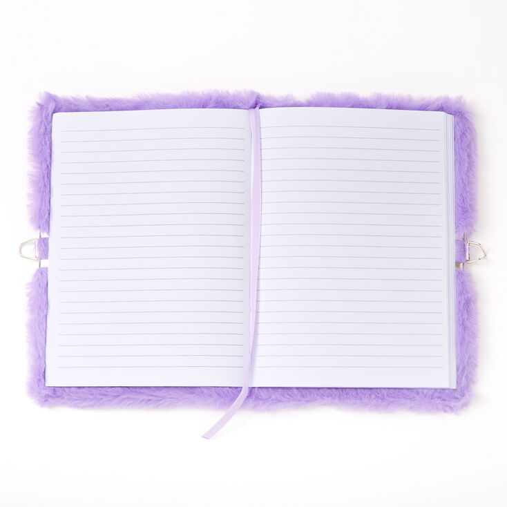 Miss Glitter the Unicorn Plush Lock Diary - Purple,