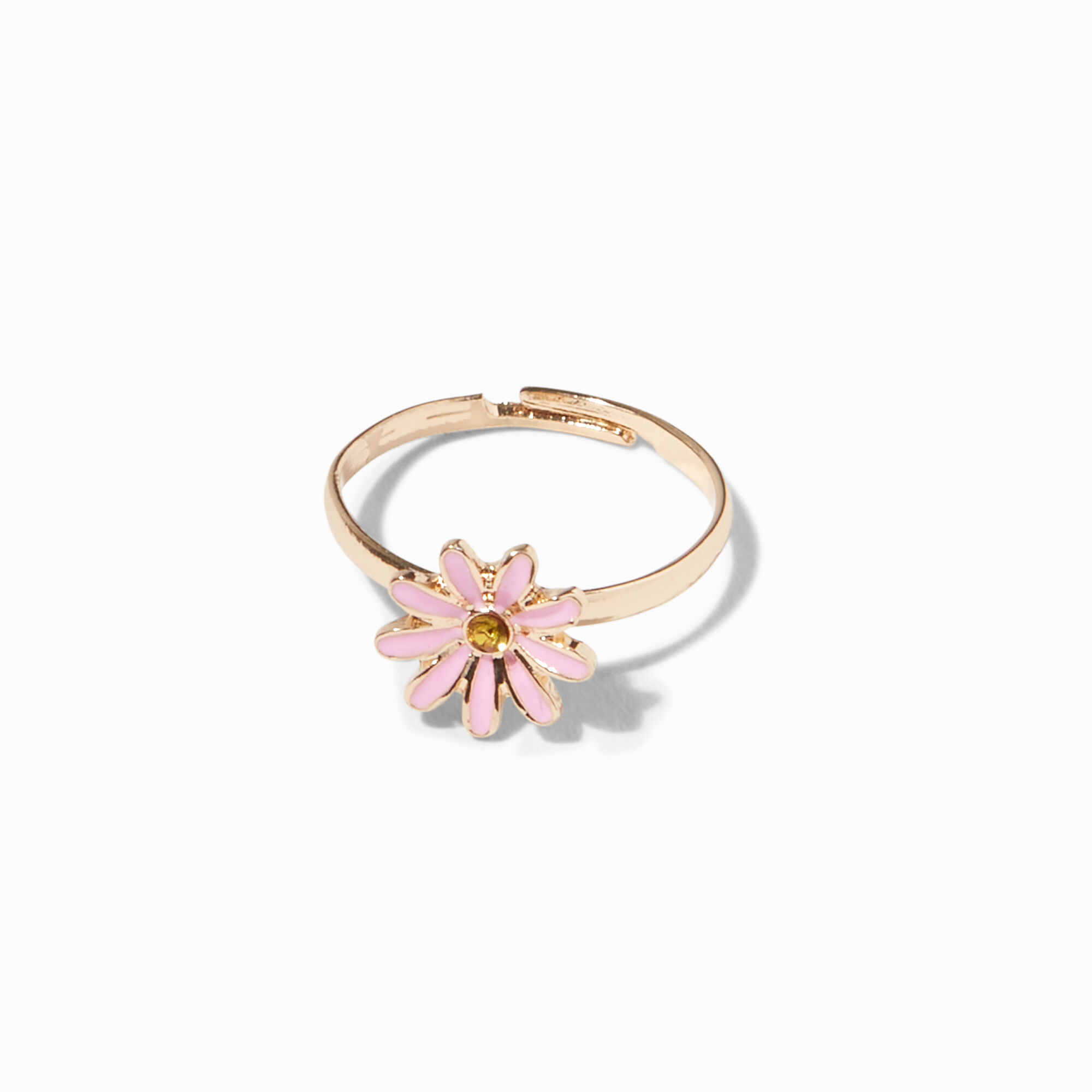 Gold Daisy, Yin Yang Heart, & Blue Mushroom Rings - 3 Pack,