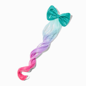 Claire&#39;s Club Ombr&eacute; Jeweled Bow Faux Hair Extension,