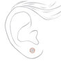 18kt Rose Gold Plated 5MM Crystal Stud Earrings,