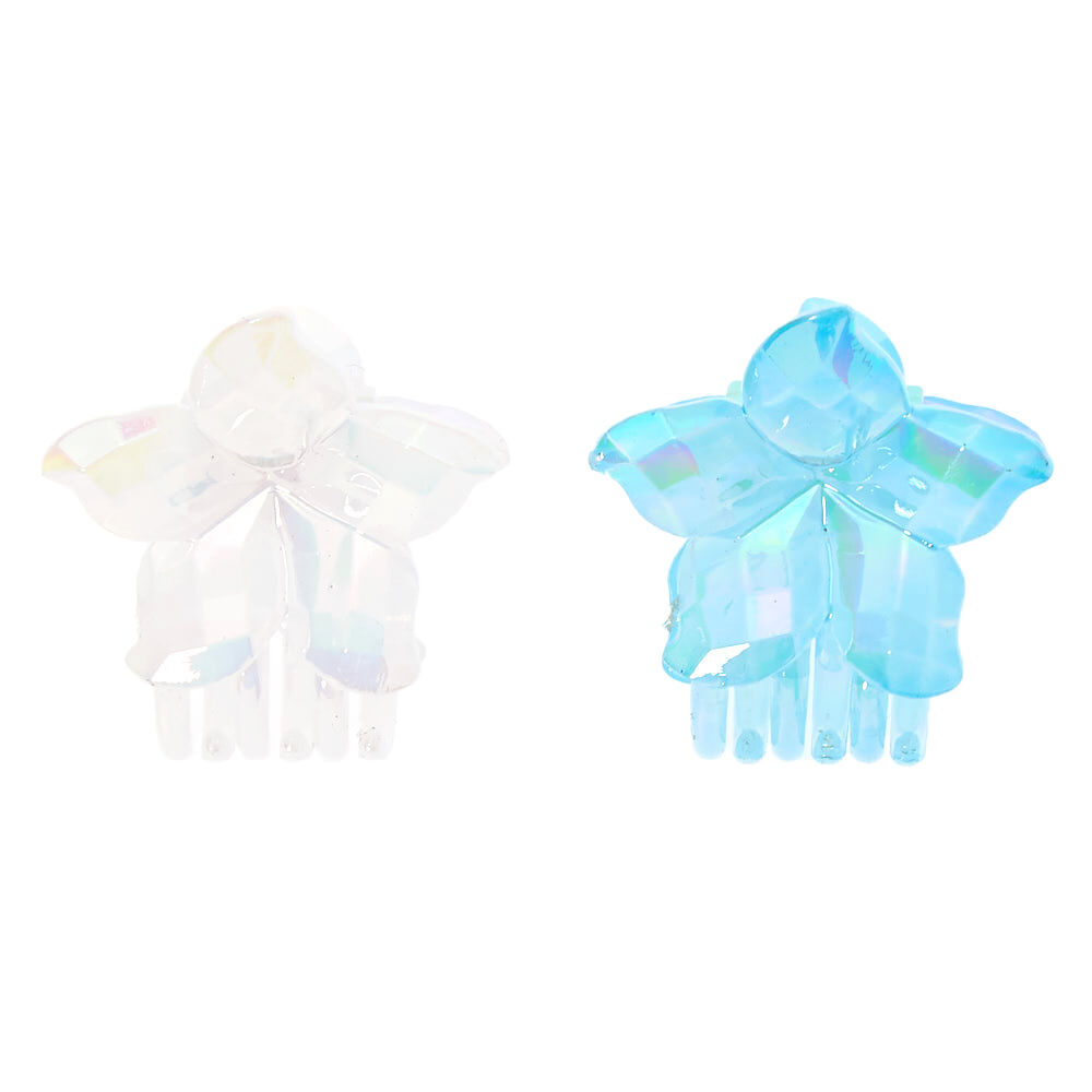Lot de 2 mini pinces à cheveux avec fleur givrée,