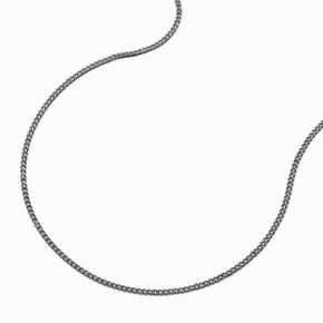 Silver-tone Curb Chain Necklace,