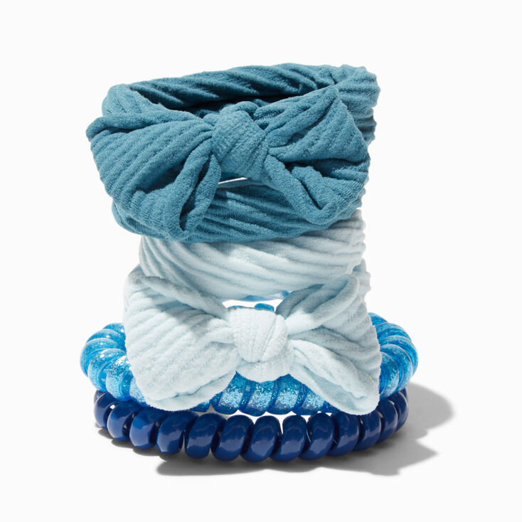Bow Spiral Hair Ties - 6 Pack,