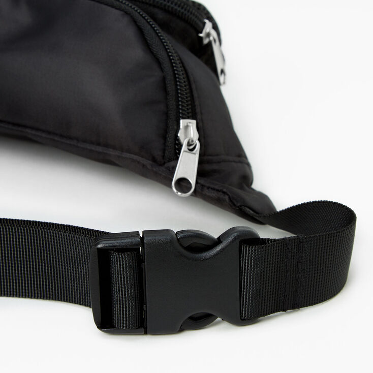 Solid Color Bum Bag - Black,