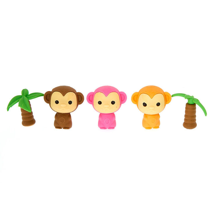 Tropical Monkey Erasers - 5 Pack,