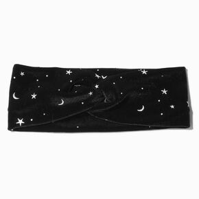 Black Velvet Celestial Twisted Headwrap,