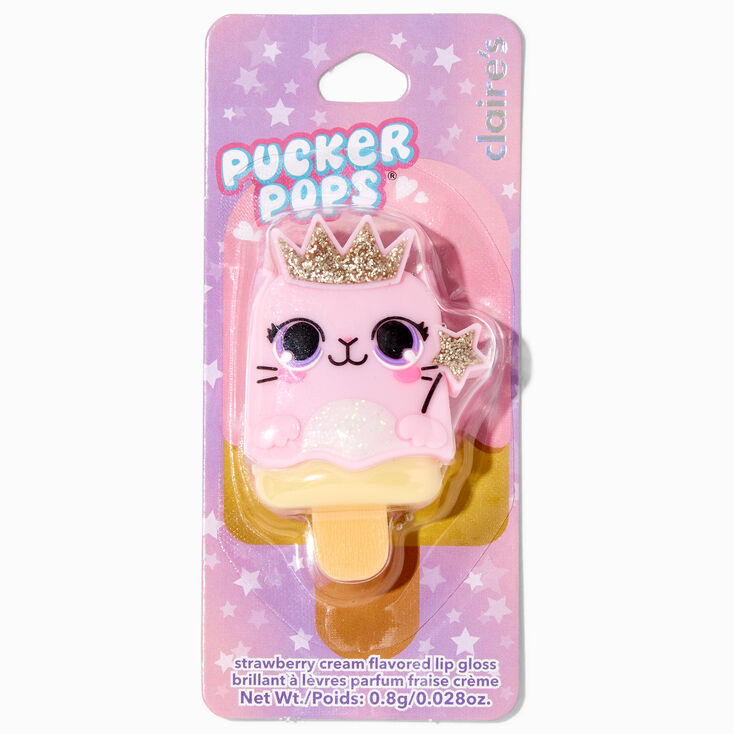 Pucker Pops&reg; Cat Queen Lip Gloss - Strawberry Cream,