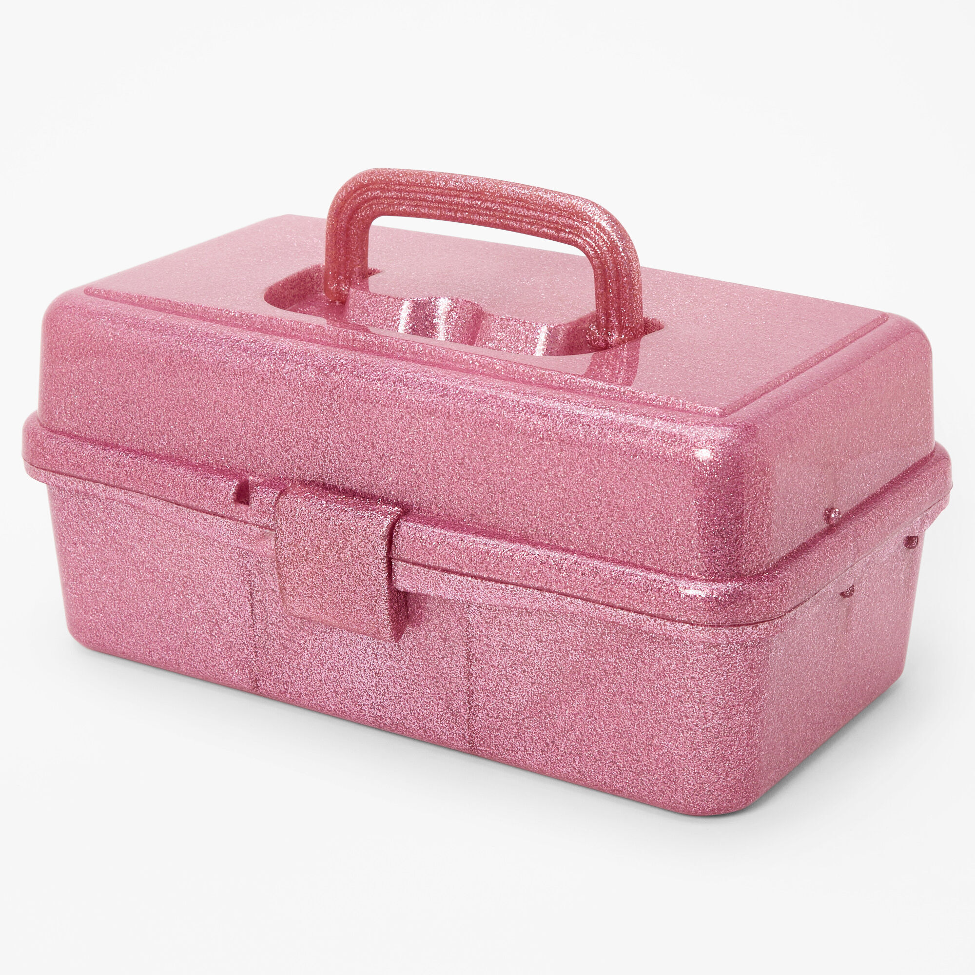 View Claires Glitter Makeup Holder Case Pink information