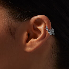 Silver-tone Titanium Cubic Zirconia 16G Ornate Cartilage Earring,