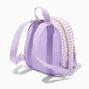 Claire&#39;s Club Purple Gingham Daisy Backpack,