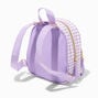 Claire&#39;s Club Purple Gingham Daisy Mini Backpack,