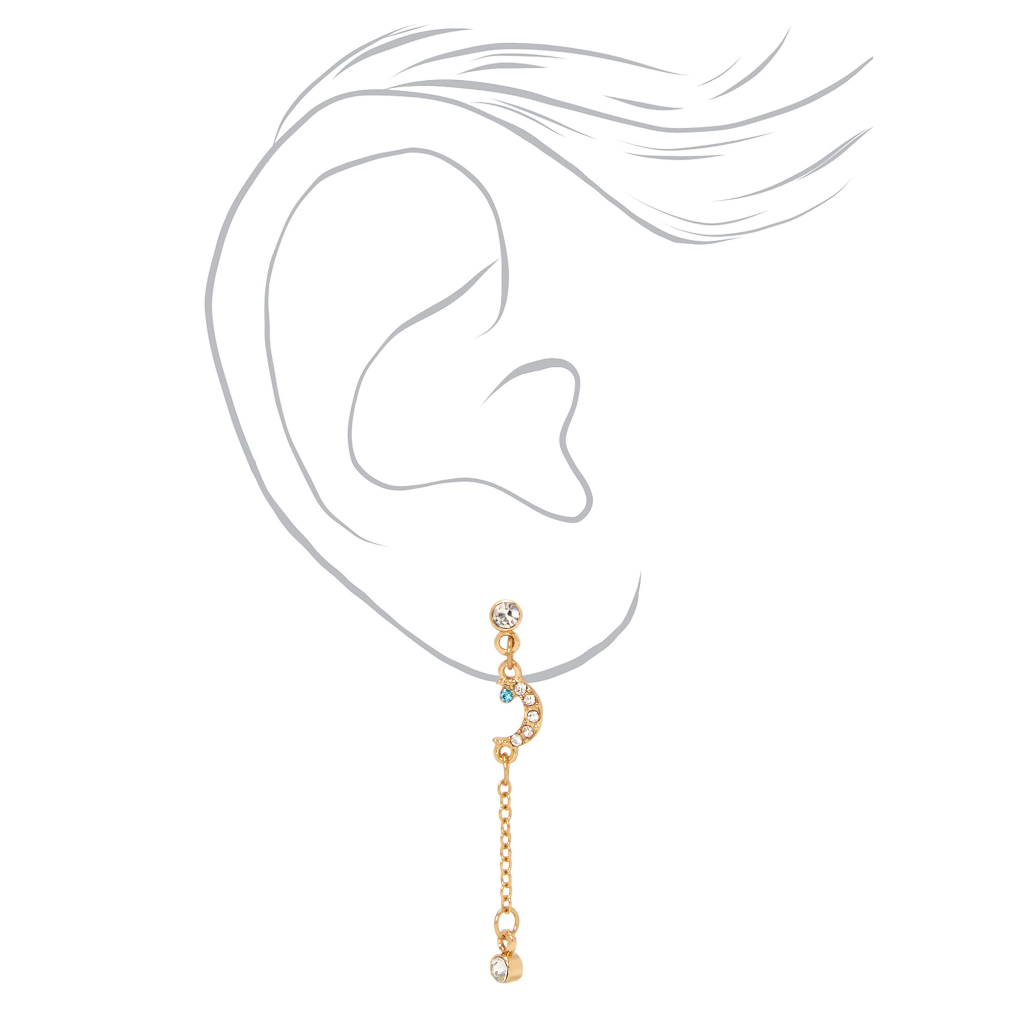 Celestial Star Drop Earrings - 3 Pack,