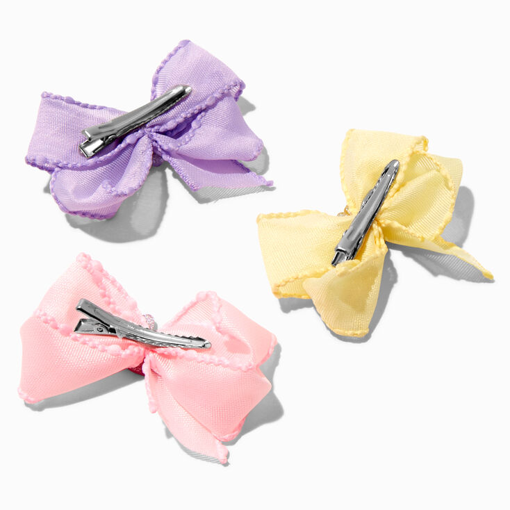 Claire&#39;s Club Spring Loopy Hair Bow Clips - 3 Pack,