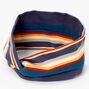 Striped Twisted Headwrap - Navy,