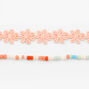 Pink Daisy Crochet &amp; Seed Bead Choker Necklaces &#40;2 Pack&#41;,
