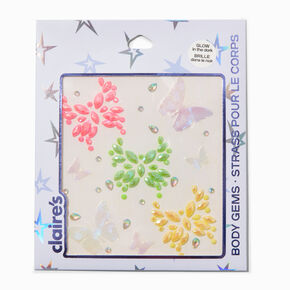 Glow in the Dark Butterfly Body Gems,