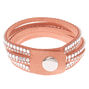 Studded Layered Wrap Bracelet &ndash; Pink,