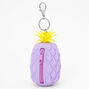 Pineapple Jelly Coin Purse Keychain - Light Purple,