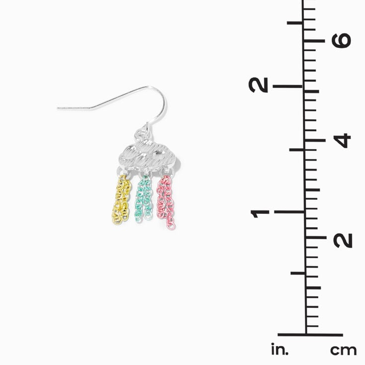 Silver Unicorn Rainbow 1&quot; Drop Earrings - 6 Pack,